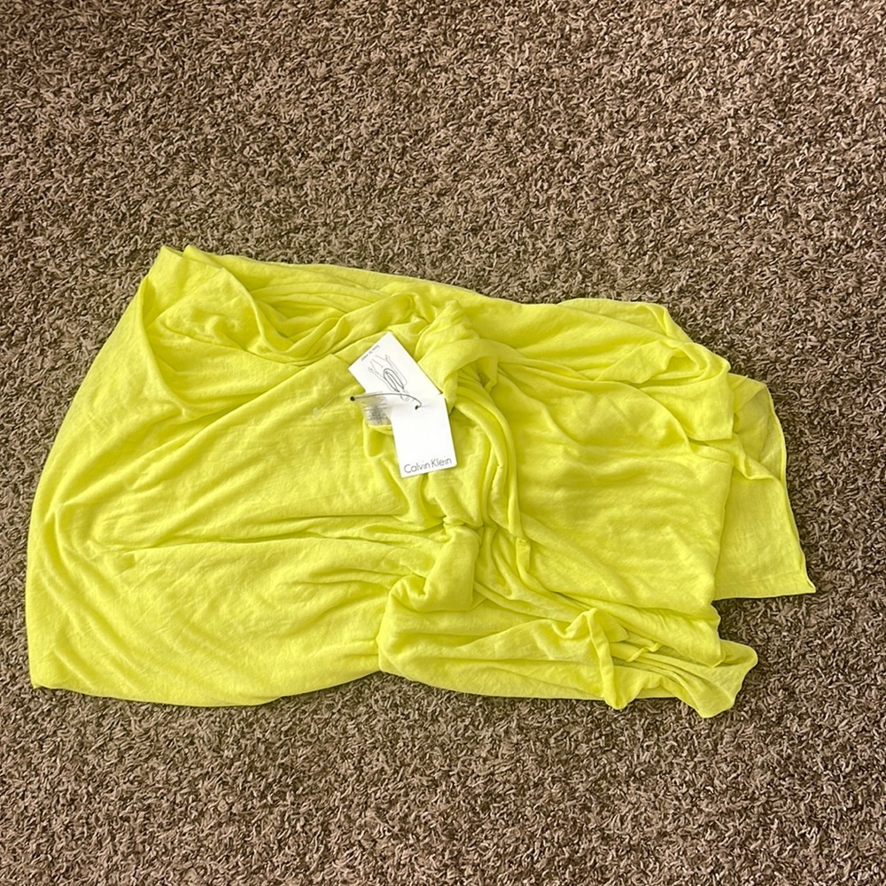 Neon Calvin Klein wrap scarf